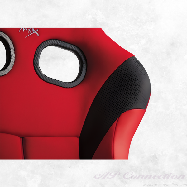 ZETA IV full bucket seat with silver FRP shell, red