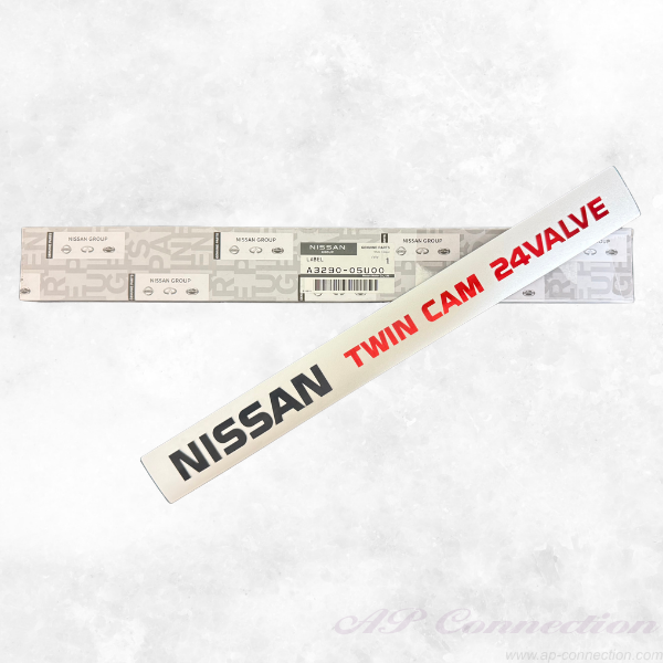 Label ornament twin cam 24 valve silver