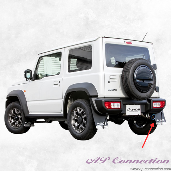 JAOS BATTLEZ Muffler ZS with titanium tail end for OEM bumper - Jimny JB74 Series