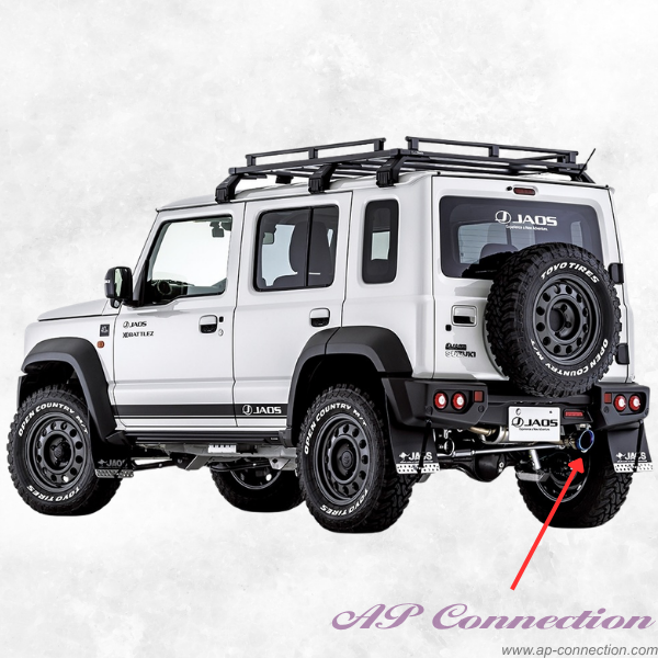 JAOS BATTLEZ Muffler ZS with titanium tail end for Rear Sport Cowl - Jimny JC74 Series