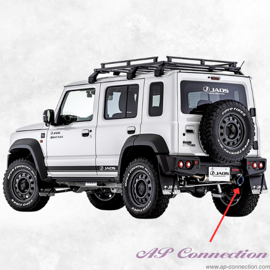 JAOS BATTLEZ Muffler ZS with titanium tail end for Rear Sport Cowl - Jimny JC74 Series