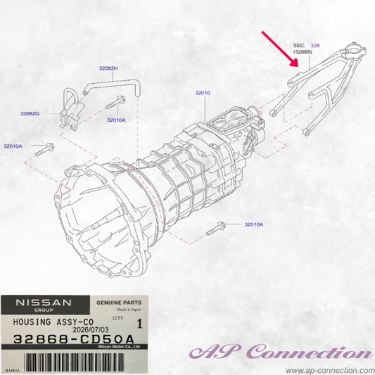 MT control lever housing ASSY for CV36, 6MT