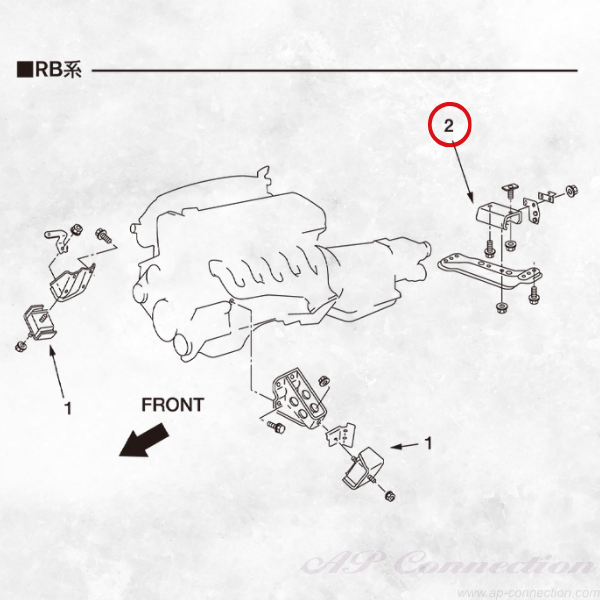 Reinforced transmission mount for BNR34
