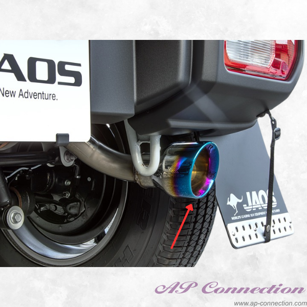 JAOS BATTLEZ Muffler ZS with titanium tail end for OEM bumper - Jimny JB74 Series
