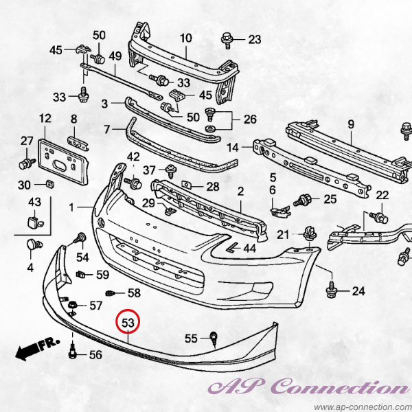 Front lip type S for AP1/AP2 F20C/F22C